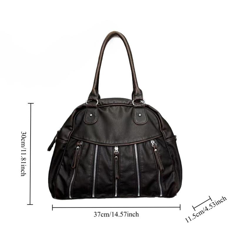 Ladies Personality Multi-Pocket Hottie Locomotive Tote Bag Y2K Maillard Shoulder Bag