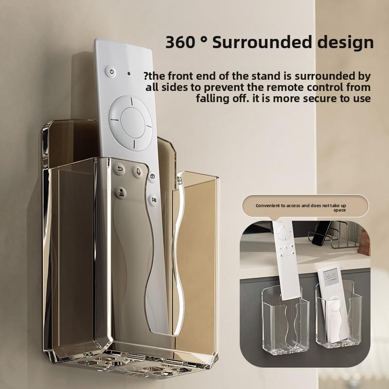 Wall-mounted Punch-free TV Air Conditioner Remote Control Wall Hanging Box Storage Box Storage Bracket Bedside Wall Hanging Storage Rack Rack