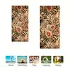 Vintage Rose Leopard Print Beach Towel Flat Print Luxury Floral Animal Skin Pool Towel for Outdoor Party Seaside Decor