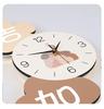 High End Watch MDF+Iron+Acrylic Material Silent Movement Wall Clock Fashion Cream Style Living Room Clock Clock