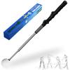 Golf Swing Trainer, Adjustable Length Swing Practice Aid with Sound Feedback, Portable Training Stick for Beginners