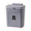 Hanging Trash Can for Kitchen, Flip Lid, Removable White 9L