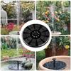 Solar Floating Fountain Water Pump with Color LED Lights for Bird Bath 3W 1600mAh Battery for Garden/Pond/ Pool/Fish Tank Decor