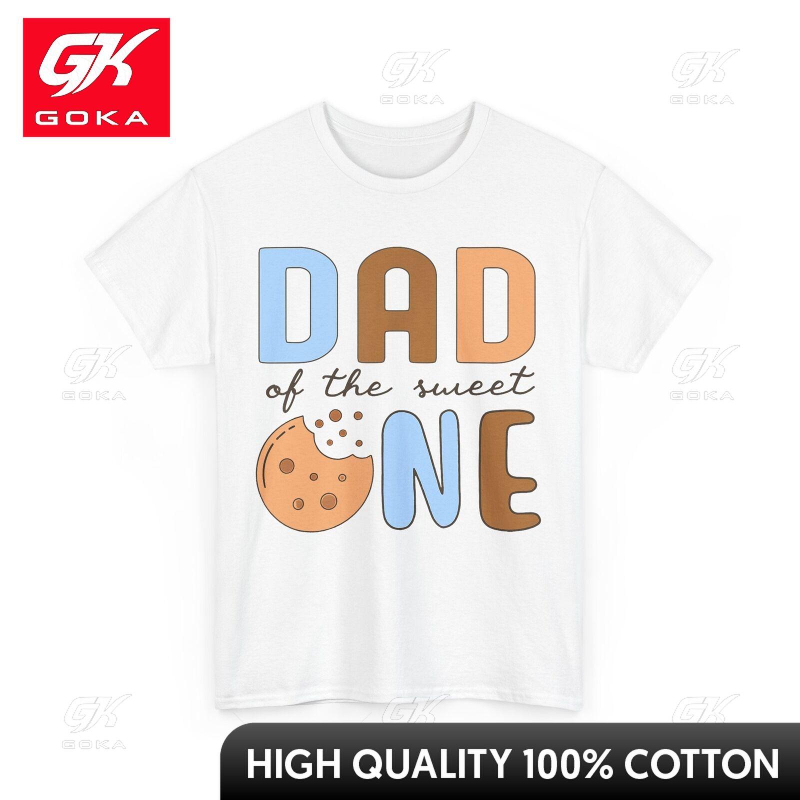 Dad of The Sweet Oneand Milk 1st Birthday Party TShirt Short Sleeves Shirt Funny Round Collar Cotton Fabric Graphic Urban Style S