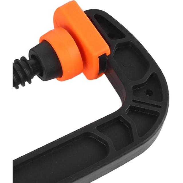 2Pcs C Clamp Set - Strong Clamping Force Plastic Rubber Clamps for Woodworking, DIY and Household Projects, Adjustable and Ergonomic with
