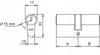 Cylinder Lock Insert, Brass, 25/ + 3 Keys