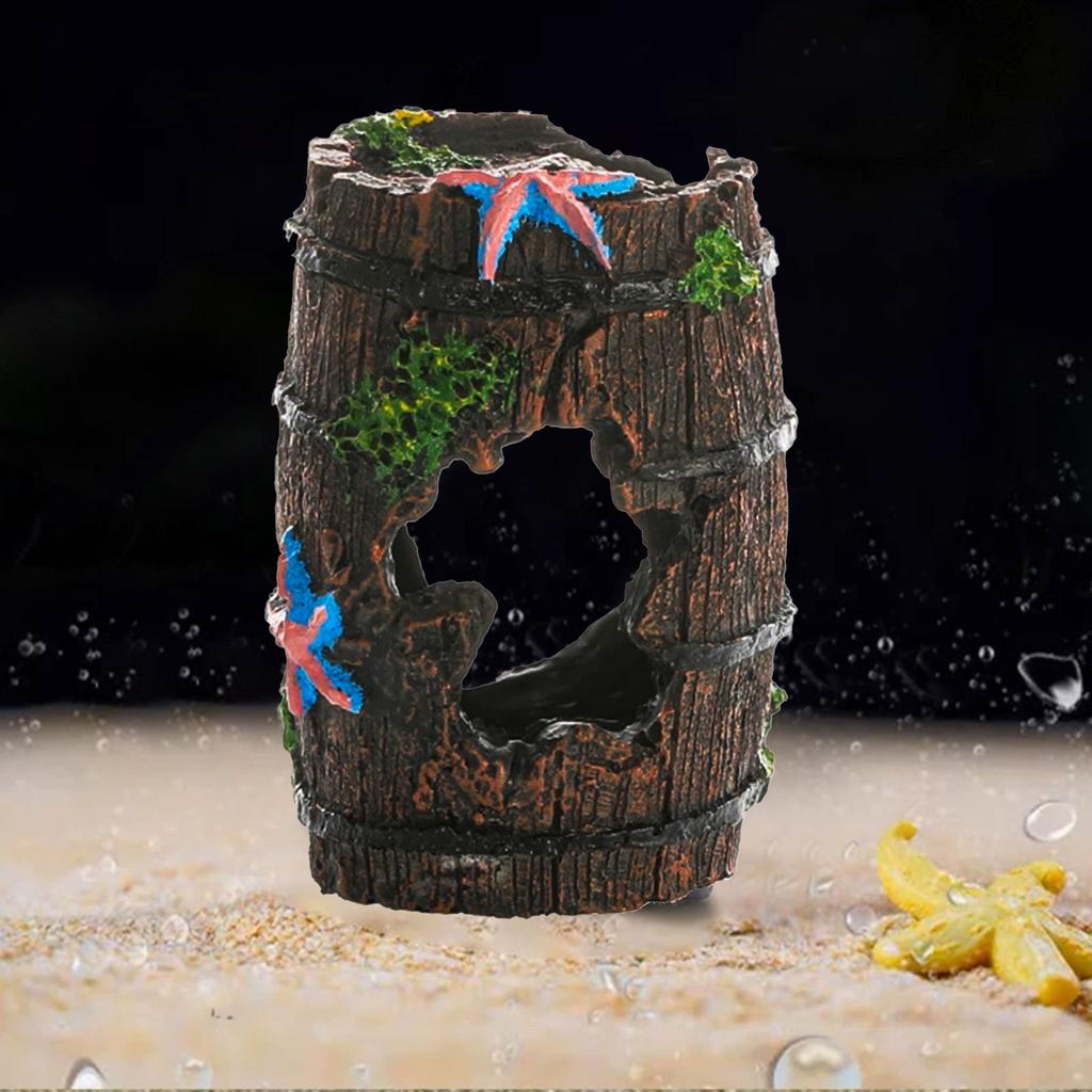 Resin Aquarium Decor Broken Design Reptile Hideout Ornament Cave Aquatic Pet Fish Landscape Decor For Fish Tank And Terrarium