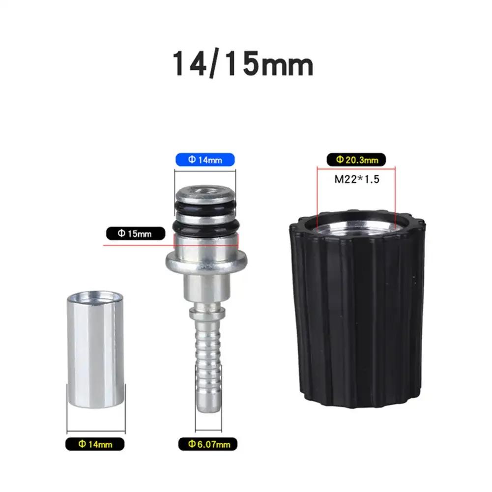 High Pressure Washer Hose Insert Fittings Car Washer Hose Fittings Twist Connector D14 D15mm Ring Nut M22 M14 Fitting Connector