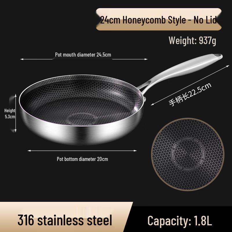 Chuyi Qi 24cm Honeycomb Induction Fry Pan