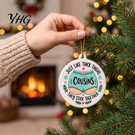 Beautiful Christmas Hanging Decor Funny Friendship Pendant, Durable Acrylic Ornament, Creative Xmas Office Holiday Party Ornament Tree Decorative