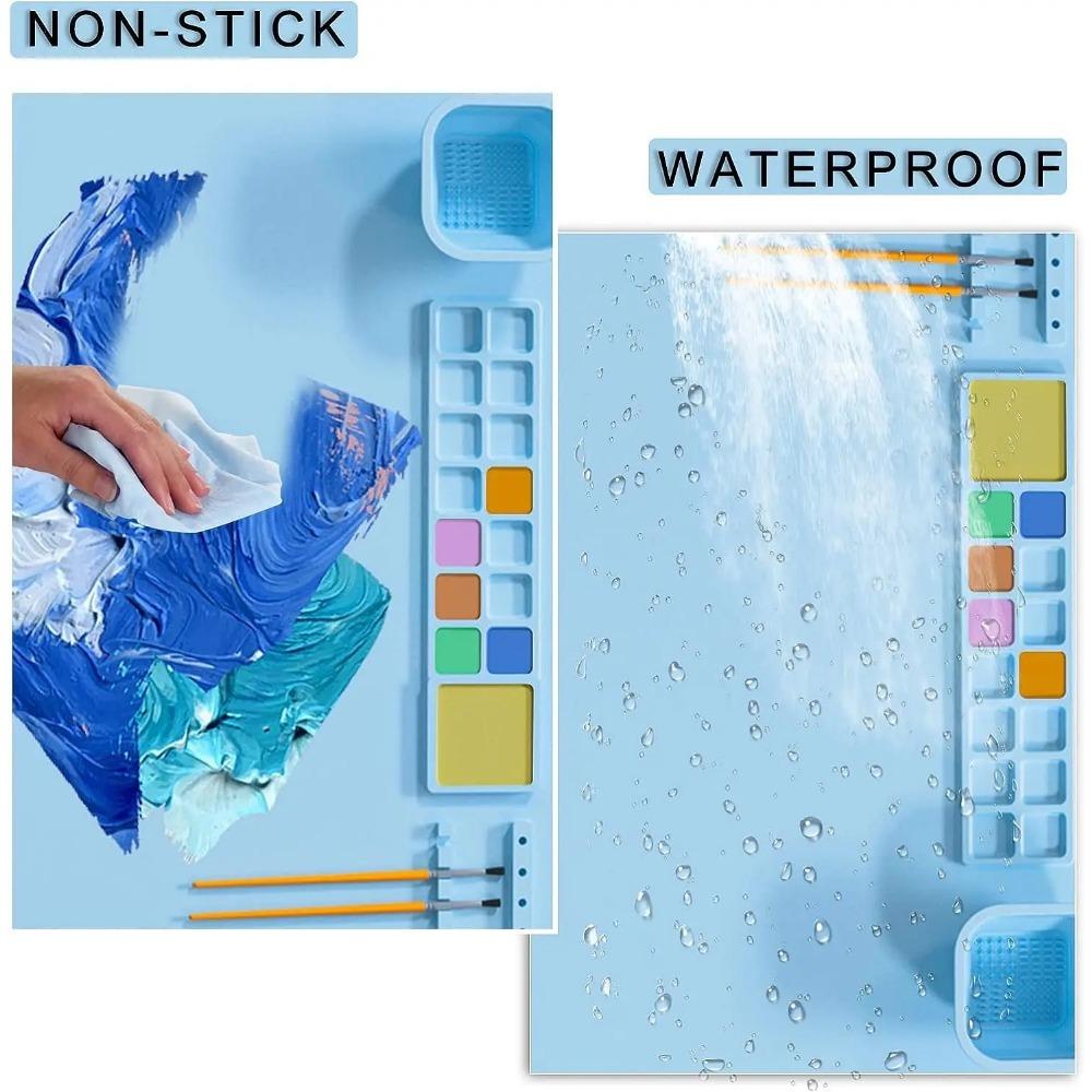 1шт моющийся силиконовый коврик для рисования граффити для детей DIY силиконовая палитра — фото 7