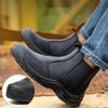 Men Fashion Steel Toe Cap Work Safety Boots Genuine Leather Tooling Security Shoes Worker Chelsea Boot Safe Ankle Botas Hombre