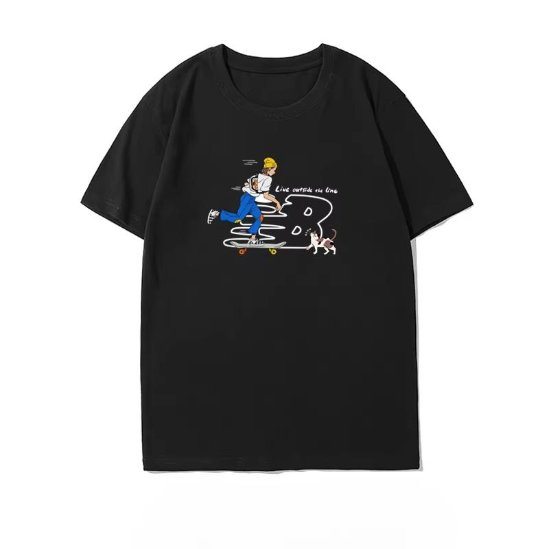 2025 Summer Fashion Trend New Brand Men's and Women's Short Sleeve T-shirt High-end Fashion Brand 100_ Cotton Printed T-shirt