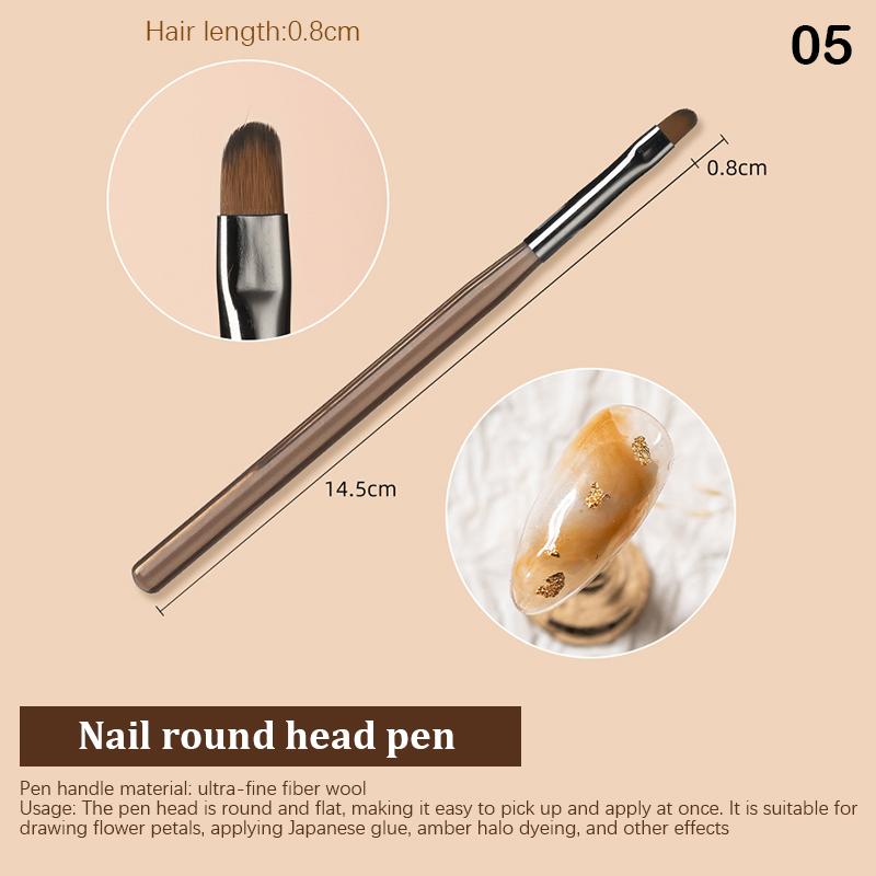 Nail Design Art Pen Brush Painting Brush Uv Gel Extension Drawing Carving Pen Diy Manicure Tool Nail Brush