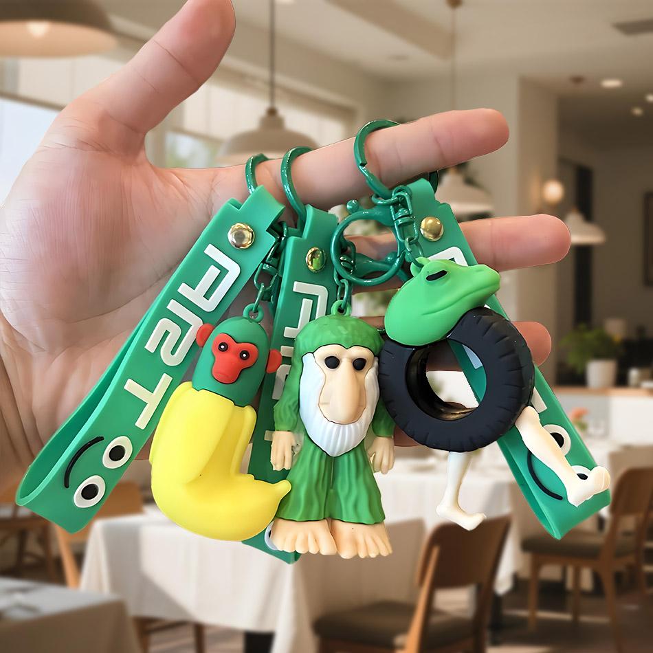 New Italian Brainrot Animals Keychains for Accessories Funny Sigma Skibidi Rizz Cat Silly Meme Keyrings Fans Friends Gifts