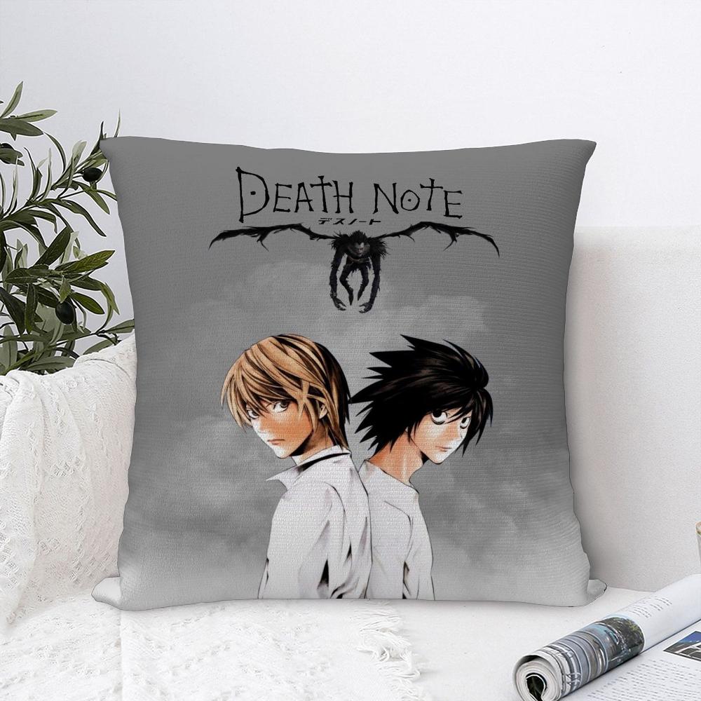 D-Death N-Note Pillow Case Plush Fabric Soft  Pillowcase Double Sided Print  Sofa Cushion Cover Throw Pillow Cover