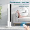 3-Speeds Intelligent 360° Air Circulation Fan Adjustable Bladeless Tower Fan Remote Control Low Noise Home Office Standing Fan