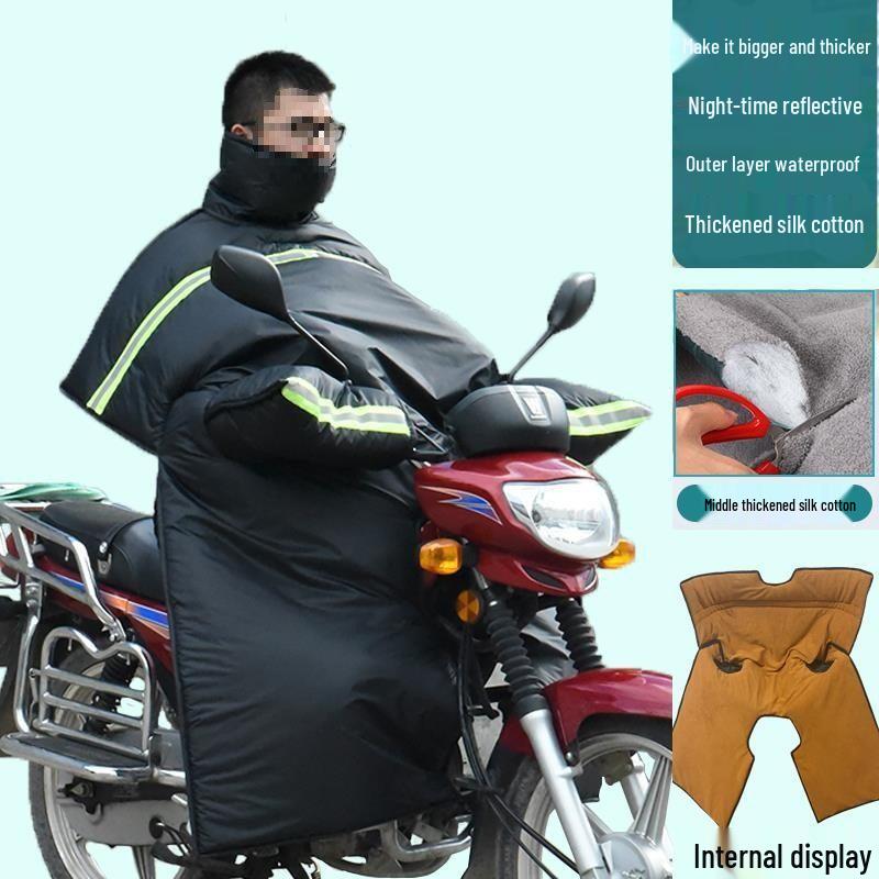 Herren Fleecegefütterte Wasserdichte Elektrische Motorrad Winter Windschutzscheibe