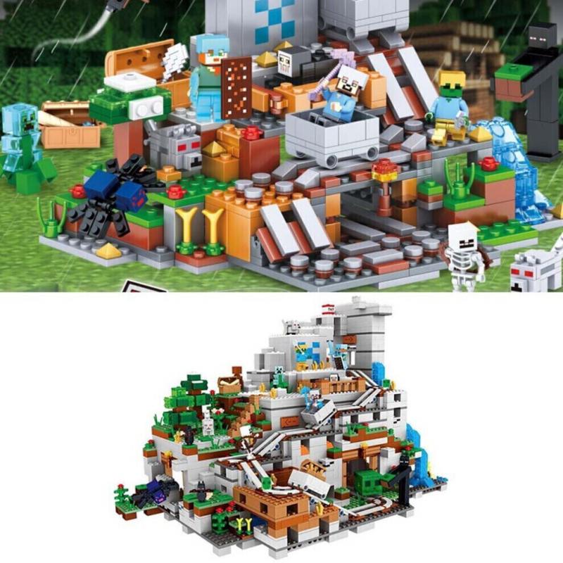 Minecraft Building Blocks The Mountain Cave Set with Minifigures My World Series