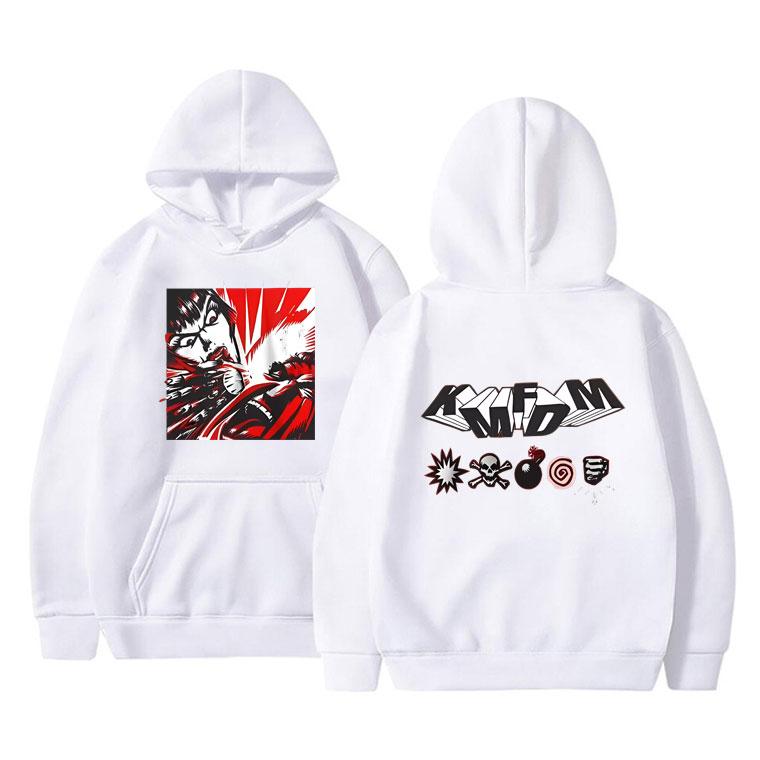 Vintage Hardcore Alternative Rock Band Kmfdm Hoodie Male Fashion Vintgae Streetwear Men Women Gothic Oversized Hooded Tracksuit