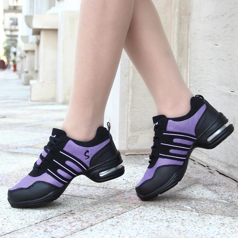 Dancing Shoes For Women Sports Feature Modern Jazz Dance Shoes Soft Outsole Breath Dance Shoes Female Waltz Sneakers