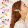 Cute Girls Women Duckbill Gummy Headwear Jelly Bear Hairpin Candy Color Colorful Hair Clip Barrette