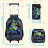 Mochila con Ruedas para Niños, Mochila Escolar con Ruedas para Niños con Bolsa para el Almuerzo, Mochila Escolar con Ruedas para Niños