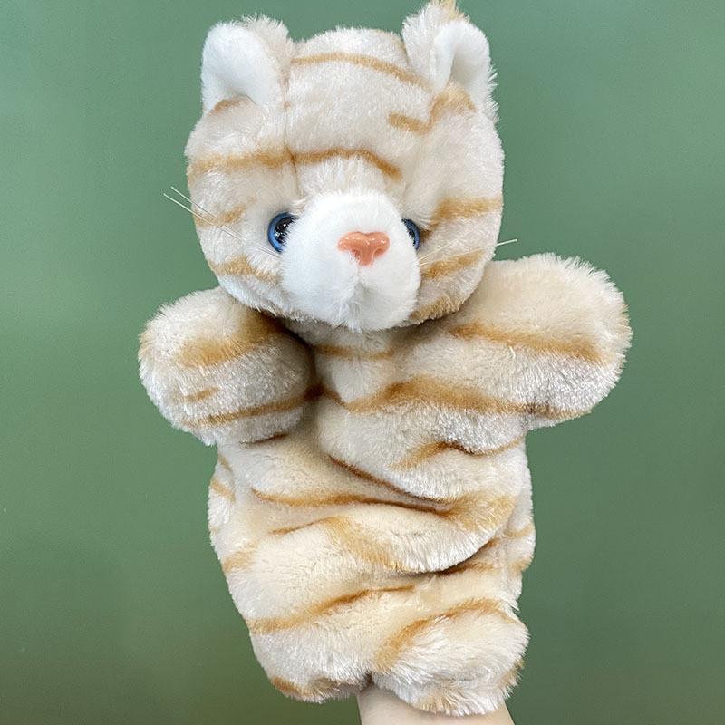 Cat Plush Soft Hand Puppet With Short Plush Material For Kids Play Storytelling
