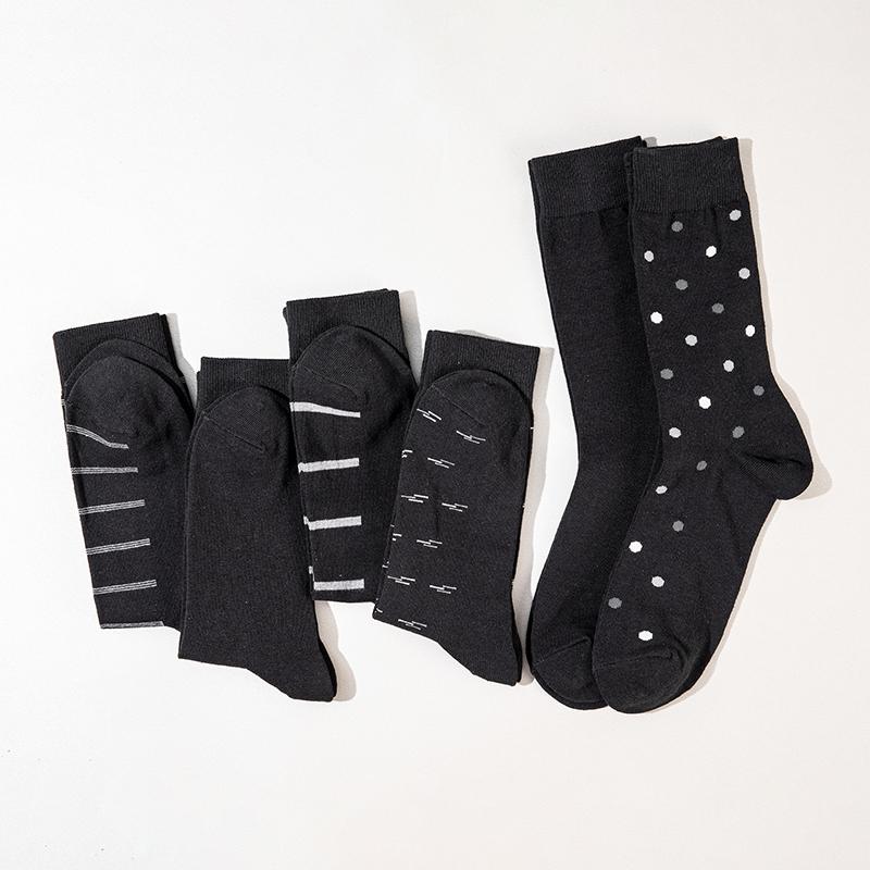 6 Pairs High Quality Business Men Socks Cotton Casual Soft Compression Fashion Design Brand Male's Black Plus Size Dress Sock