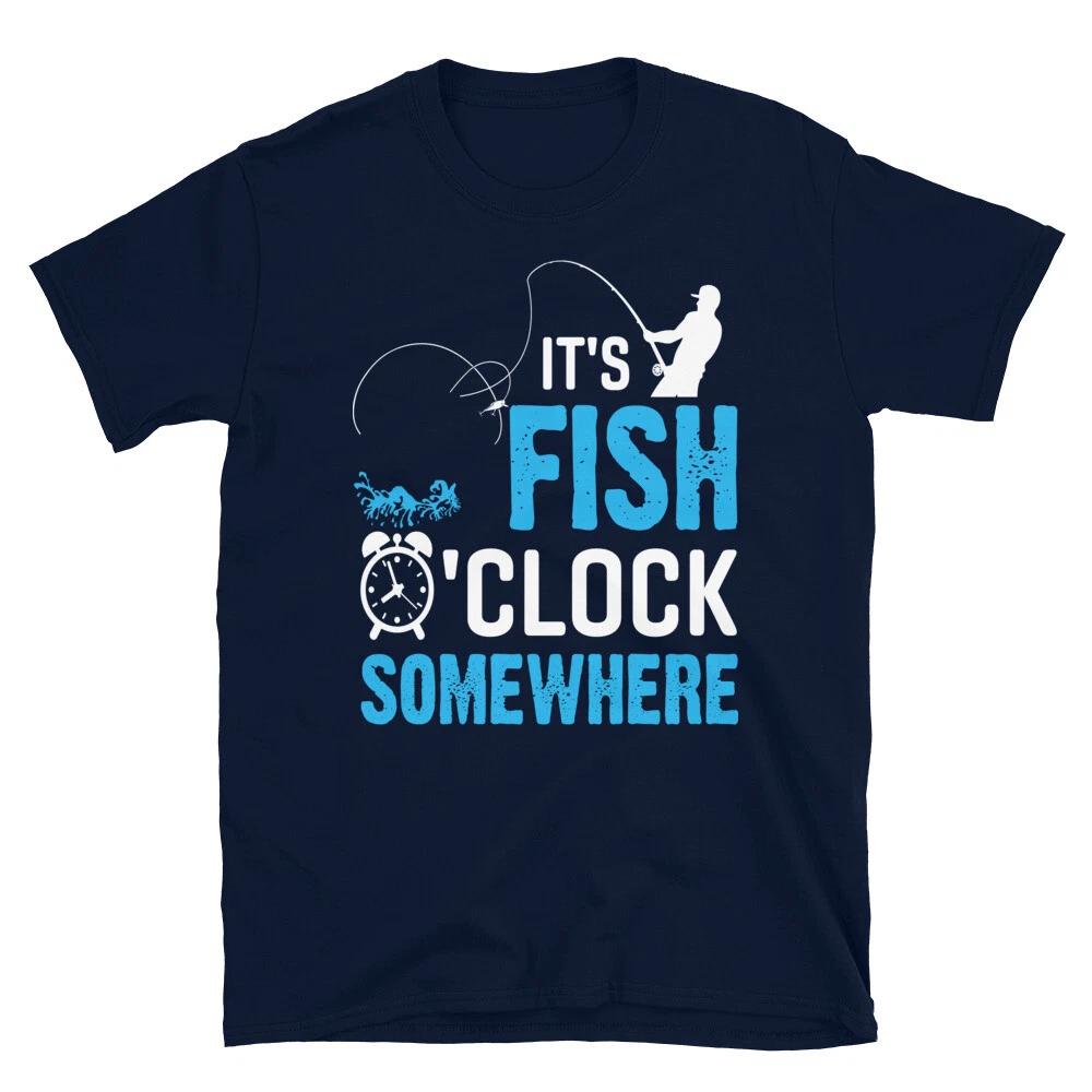 

It s FISH O clock Fishing Fish Nature Outdoors T-Shirt S
