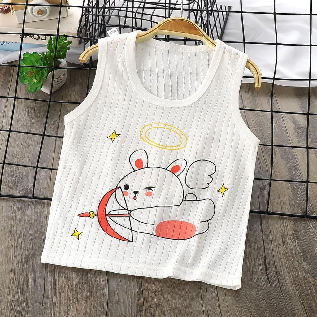 Kids' Cotton Sleeveless Summer Camisole: Lightweight Vest for Boys and Girls