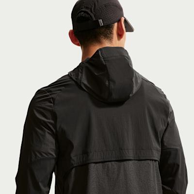 Nike Running Jackets Men's Black/Gray Black/Black Hooded Non Detachabl