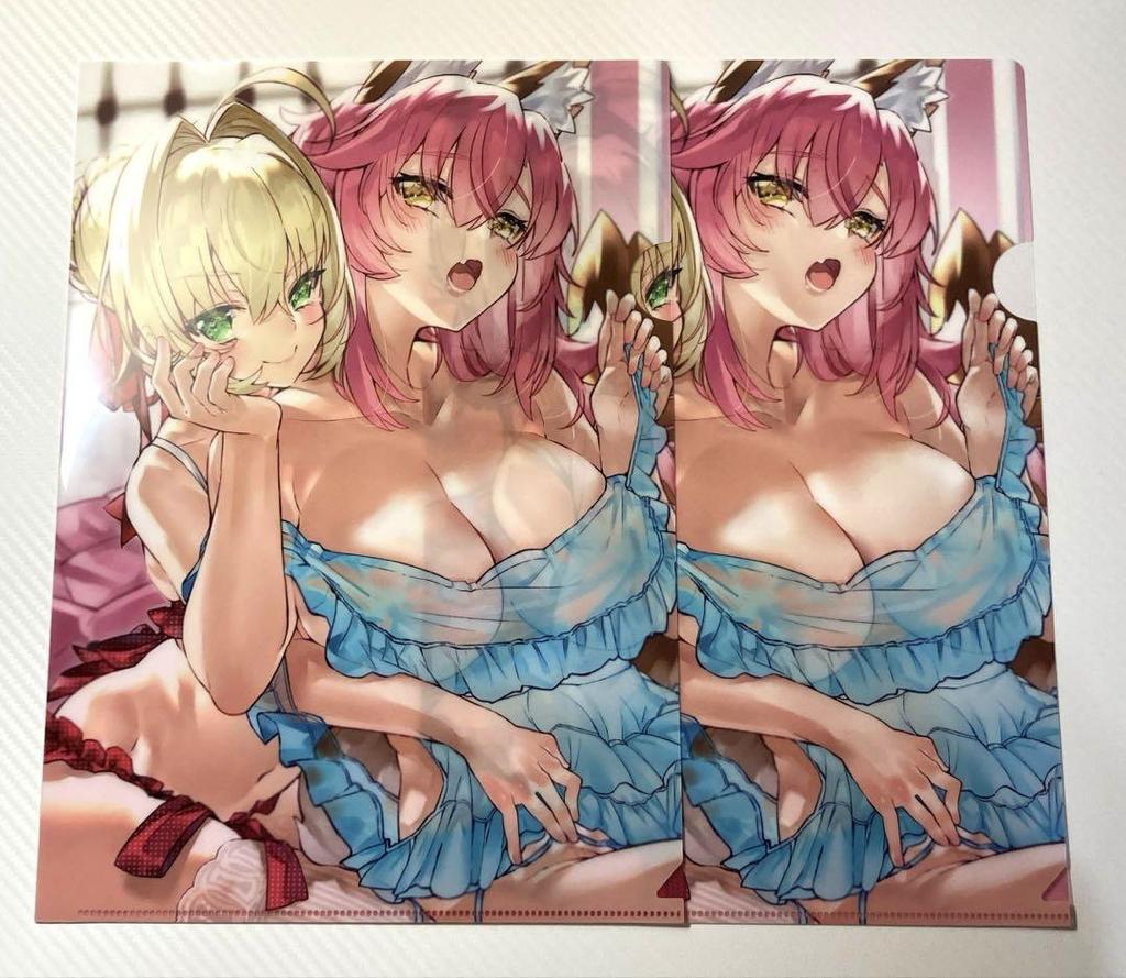 [USED] Fate Doujinshi Eleven Nine Clear File & Acrylic Keychain