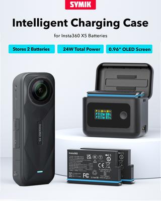 Accessories for Insta360 X5 Charging Battery Fast Charge Hub Case Dual Channel Charger for Insta360 X5 Accessories