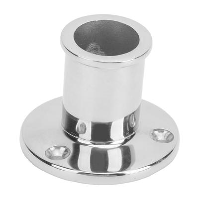 Boat Hand Rail Base 84 Degree Tilt Rail Tube Stanchion Base 316 Stainless Steel Heavy Duty Handrail Base for Boats