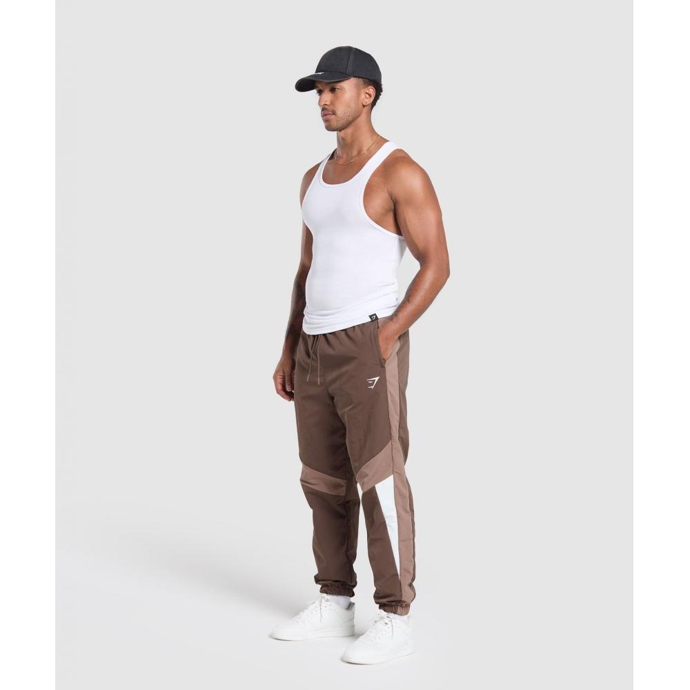 Gymshark Retro Track Pants Walnut Brown Mocha Mauve Soft White A4a9w Ncw0
