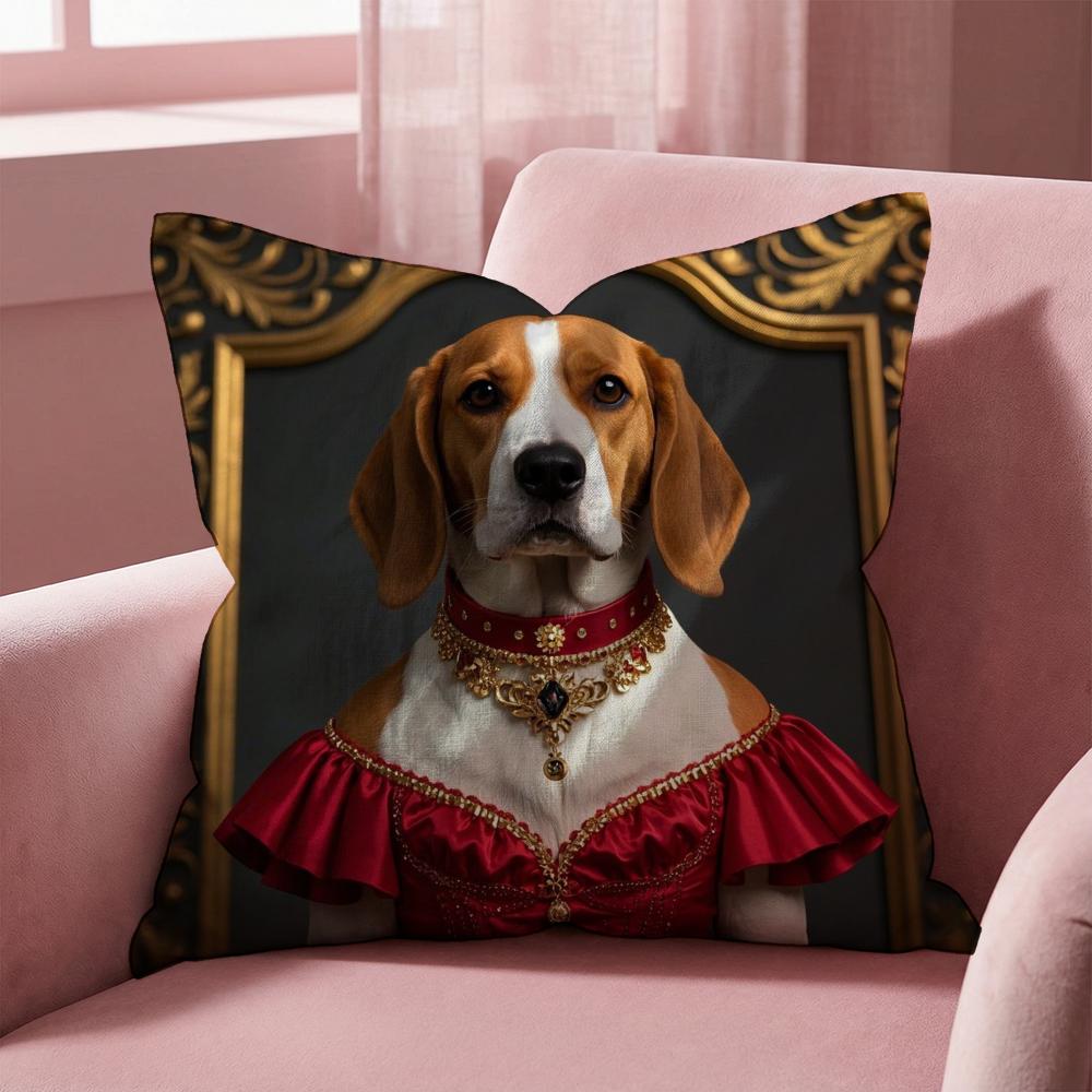 Beagle Dog Cushion Cover Multi-Scene Pillow Cover for Home & Car - Reversible, Soft & Durable for Daily Use