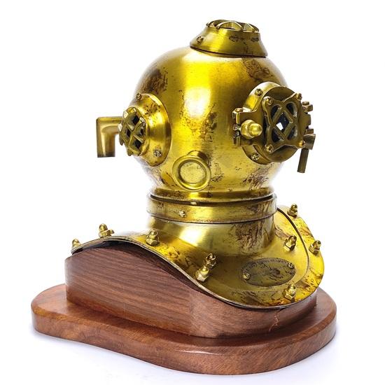 

Шлем для дайвинга, Марка ВМС США, Морской шлем для дайвинга с деревянной подставкой, Шлем для подводного плавания, Шлем для дайвинга коммандос, Шлем для дайвинга Mark V