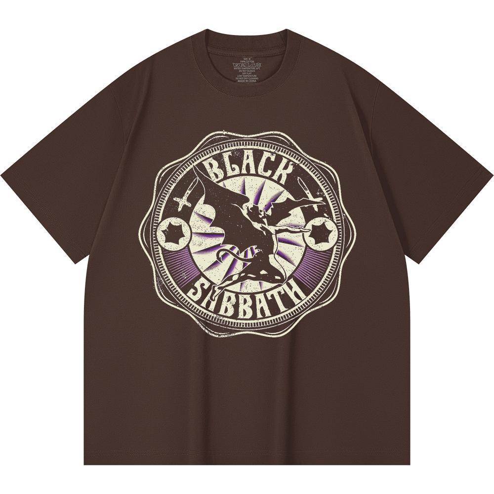 230 Gsm 100% Cotton Heavy Metal T-Shirt  Rock Band Popular Music Print Unisex Heavy Cotton T Shirt