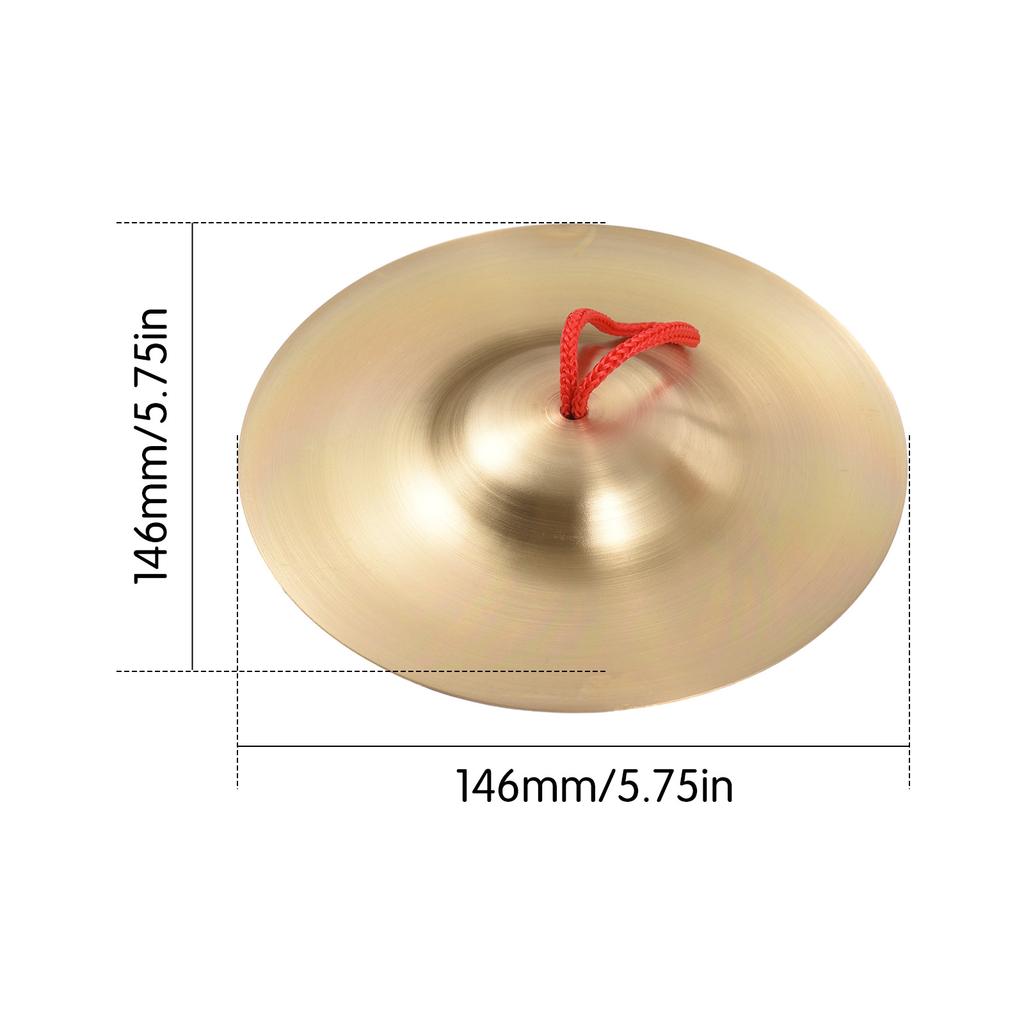 1 Pair 5.8in Mini Small Brass Hand Cymbals Gong Band Rhythm Beats Percussion Copper Musical Instrument for Opera and