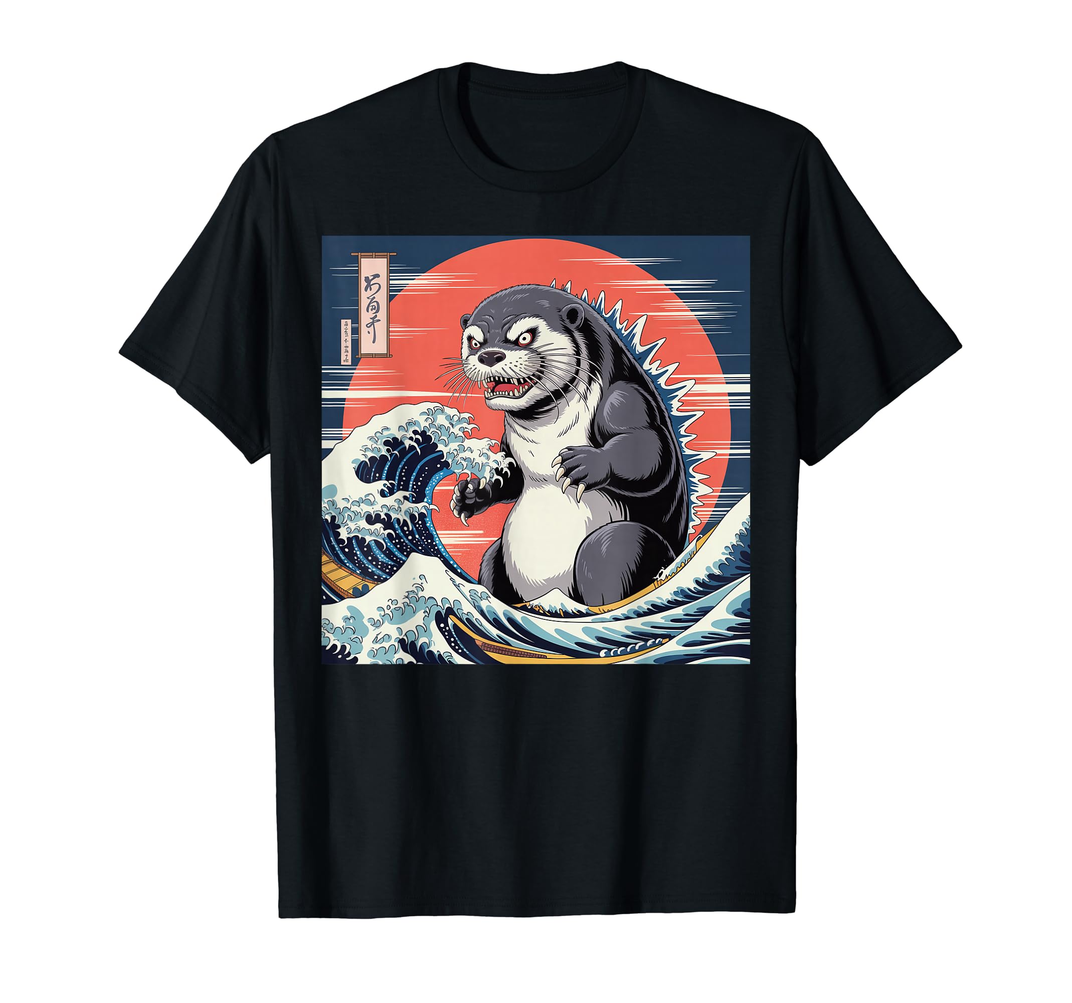 

Sea Otter March Otter Retro Japanese Art Vintage Sea Otter T-Shirt