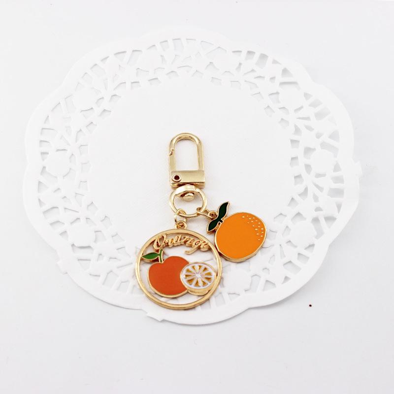 

Summer Fresh Fruit Keychain, Cherry Watermelon, Alloy Pendant, Avocado Orange Bag Pendant