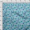 oneOone Baumwoll-Flex Hellblau Stoff Asiatisch Suzani Patchwork-Materialien Druck Nähstoff Pro Meter 40 Zoll