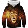 Felpe con cappuccio alla moda casual sportive a maniche lunghe per bambini ragazzo con stampa motivo animale 3D autunnale