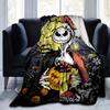 1pc, Cozy Home Decor: Jack Skellington's Festive Split Design Blanket Perfect Gift for Bedroom, Living Room, Travel, Camping, Car