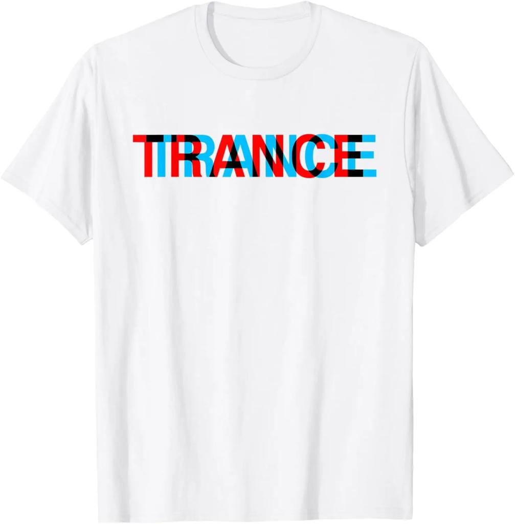 Trance Music Optical Illusion Glitch Trippy EDM Rave TShirt Unisex Summer Streetwear Tops Personalized Clothing Camisas