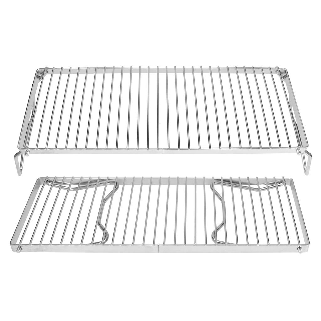 Folding Campfire Grill Portable Stainless Steel Barbeque Cooking Rack Grate Grid