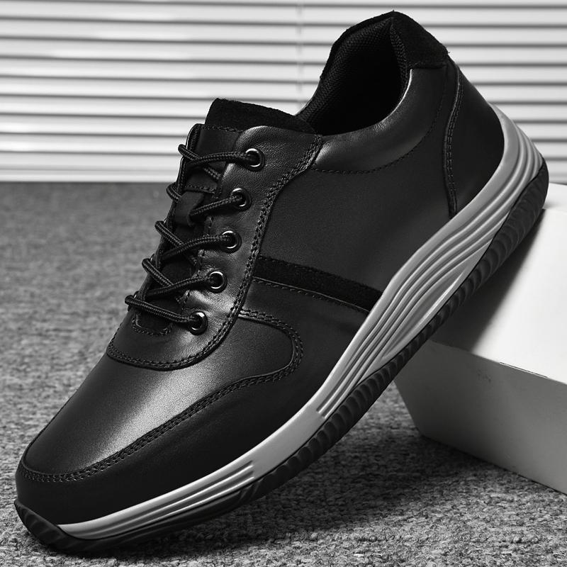 

Модные мужские кроссовки весна осень ретро дикие повседневные скейтборд теннисные туфли натуральная кожа мужские туфли для ходьбы мужские Zapatillas Hombre 10.5 чёрный