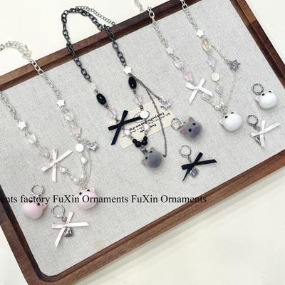 Unique Cartoon Cat Bow Necklace - Cute, Simple, and Versatile Design