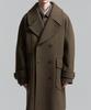 Woosuk Oversized Double Coat (Dark Olive)